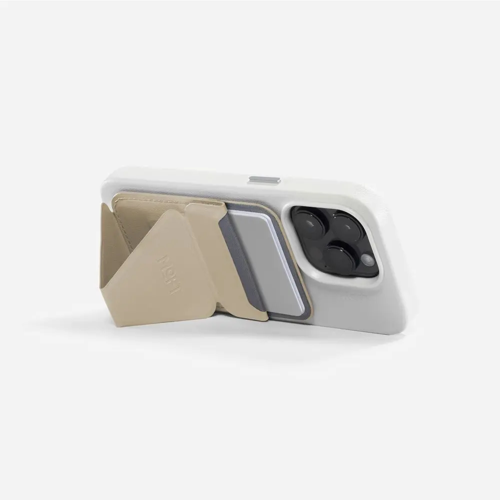 Moft Snap-on Phone Stand & Wallet MOVAS™ - MagSafe Compatible - Earthen Beige 05