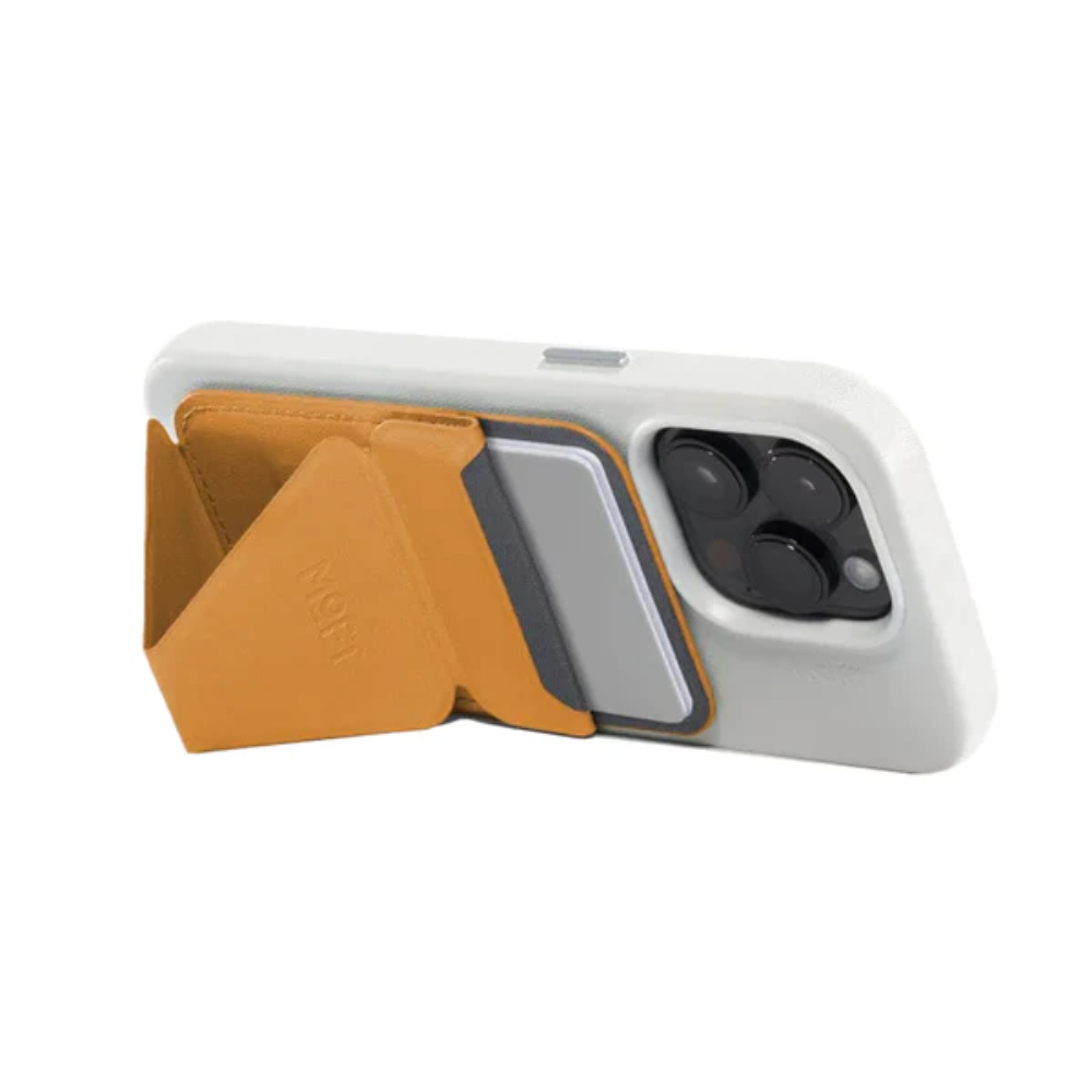 Moft Snap-on Phone Stand & Wallet MOVAS™ - MagSafe Compatible - Orange 03