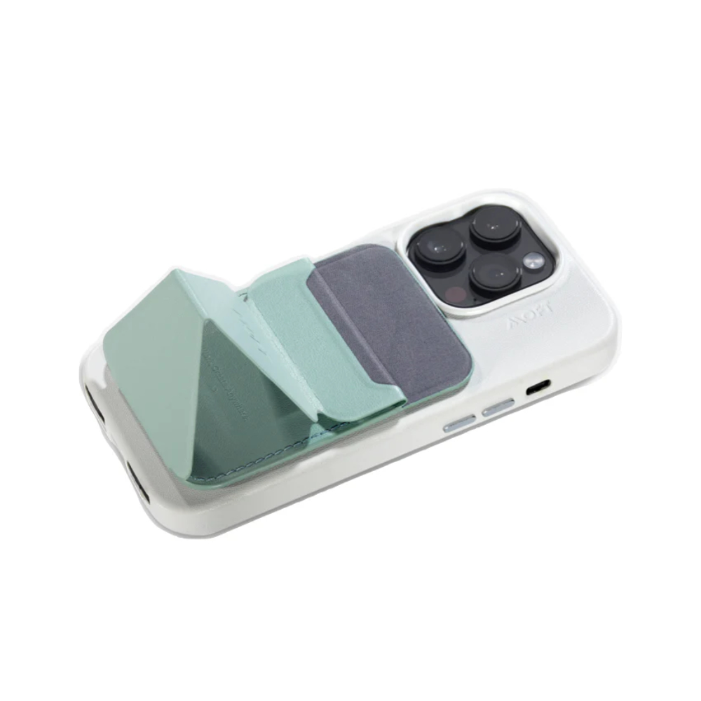 Moft Snap-on Phone Stand & Wallet MOVAS™ - MagSafe Compatible - Seafoam 03