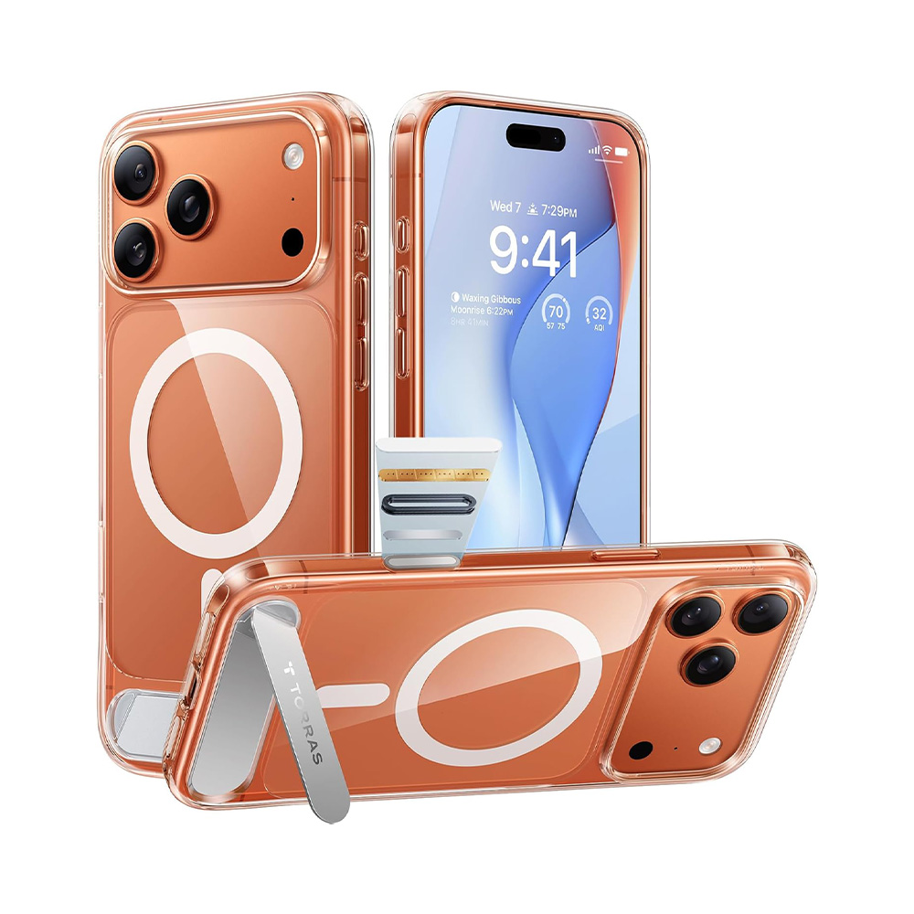 TORRAS OStand L1 for iPhone 17 Pro Case - Crystal Clear 01