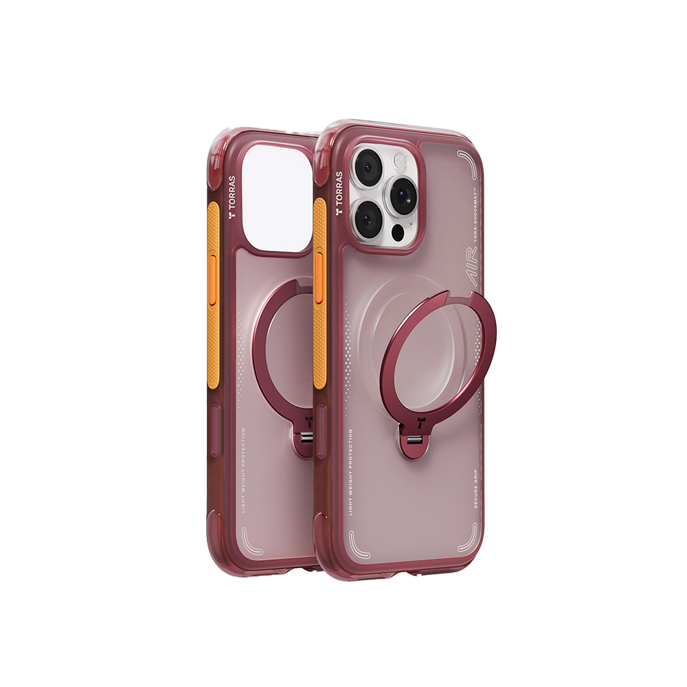 Torras Ostand Q3 Air for iPhone 16 Pro Max - Lava Red 01