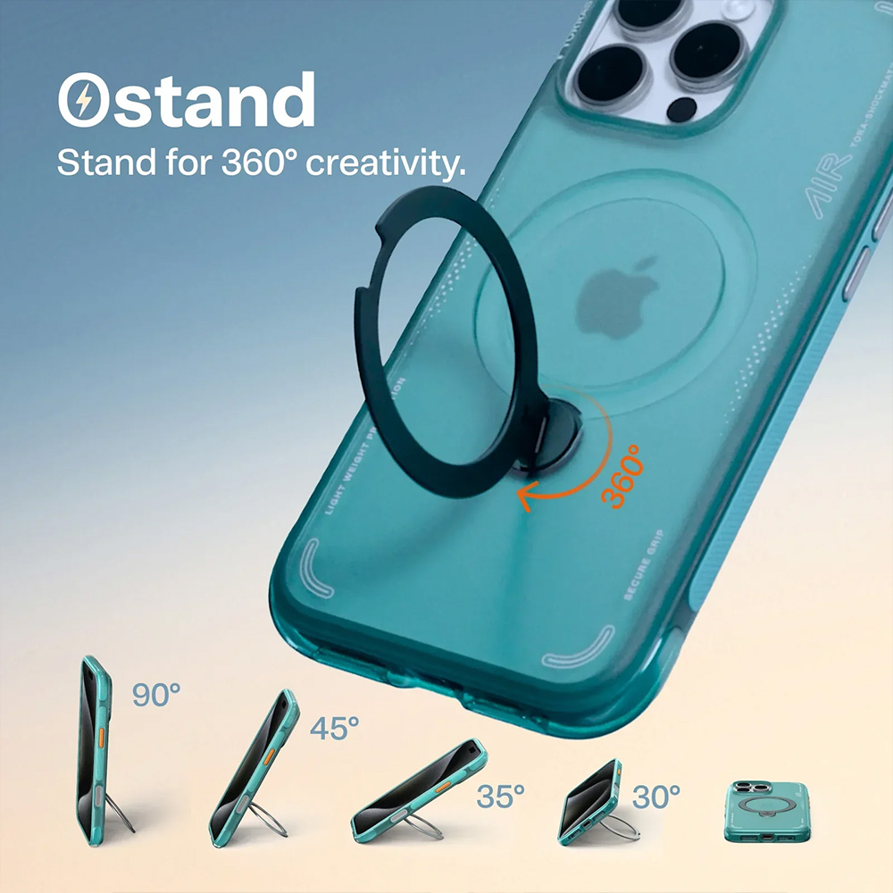 Torras Ostand Q3 Air for iPhone 16 Pro Max - Shadow Black 03