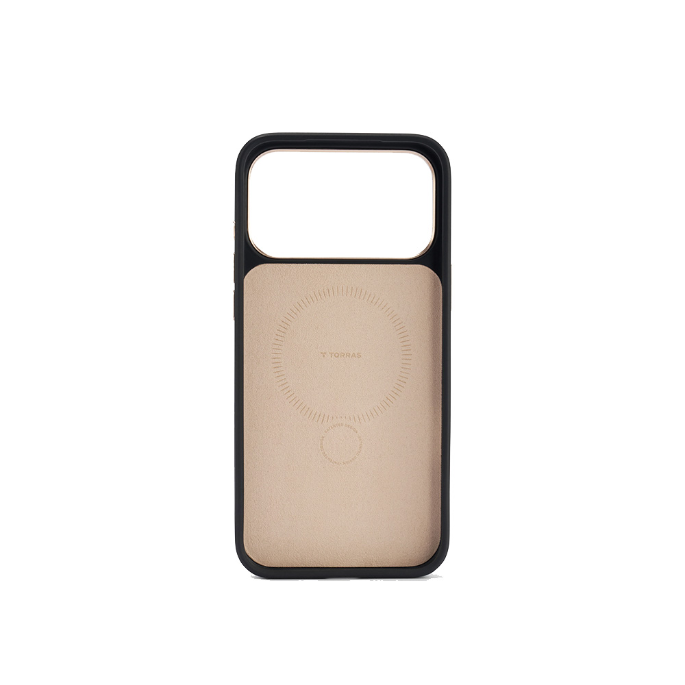 Torras Ostand Q3 VegSkin for iPhone 17 Pro Max - Obsidian Black 03