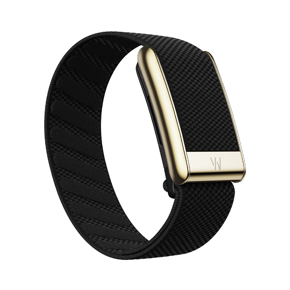 Whoop 5.0 SuperKnit Luxe Band - Obsidian with Gold 01