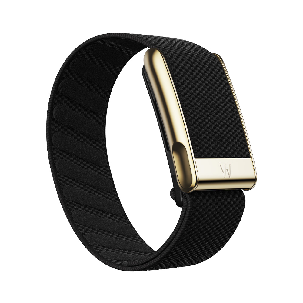 Whoop MG SuperKnit Luxe Band - Obsidian with Gold 01