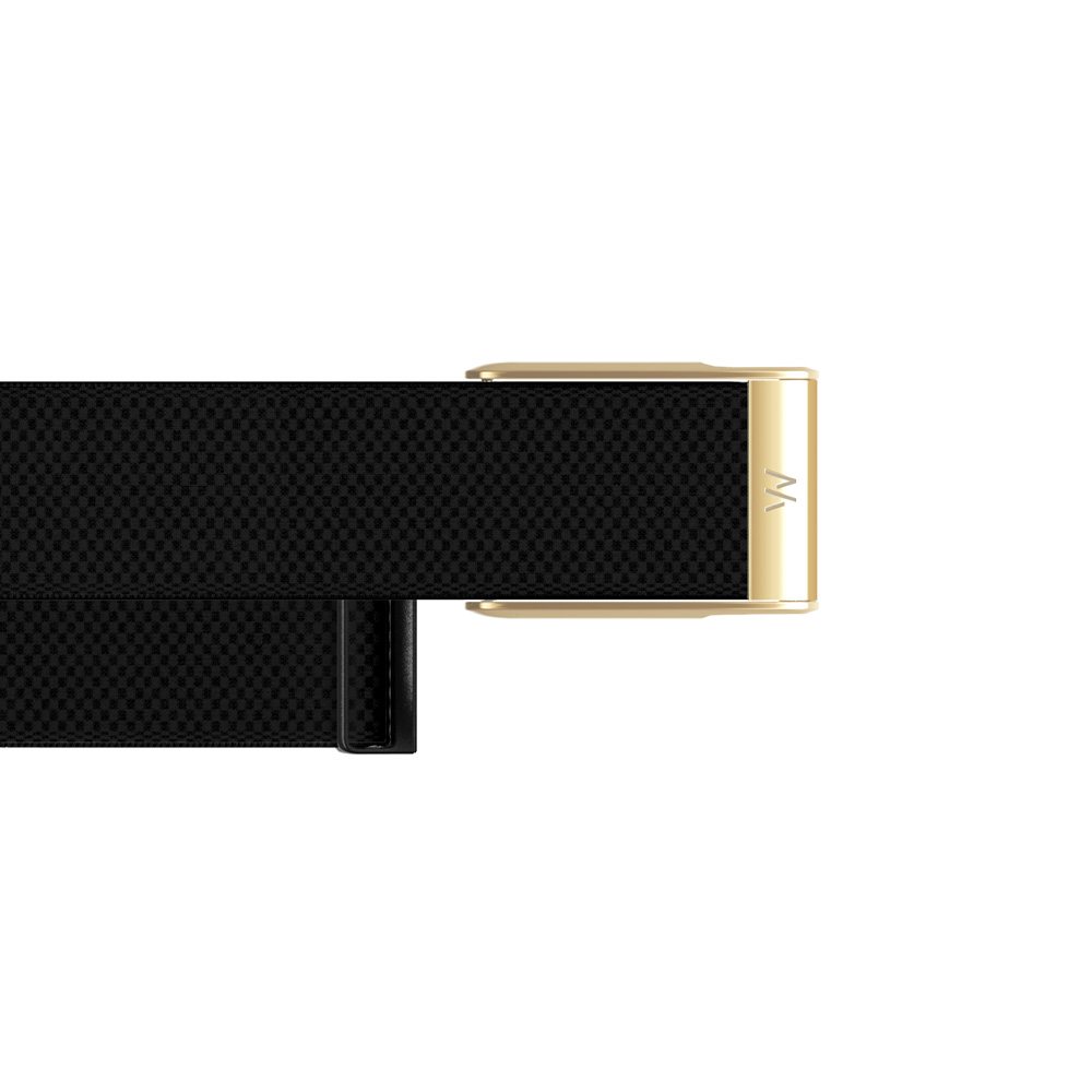 Whoop MG SuperKnit Luxe Band - Obsidian with Gold 02