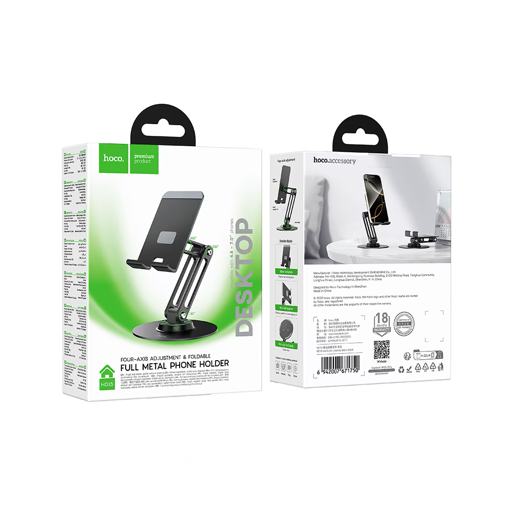 Hoco Tabletop Holder “HD15 Suntuoso” Folding Desktop Stand 08