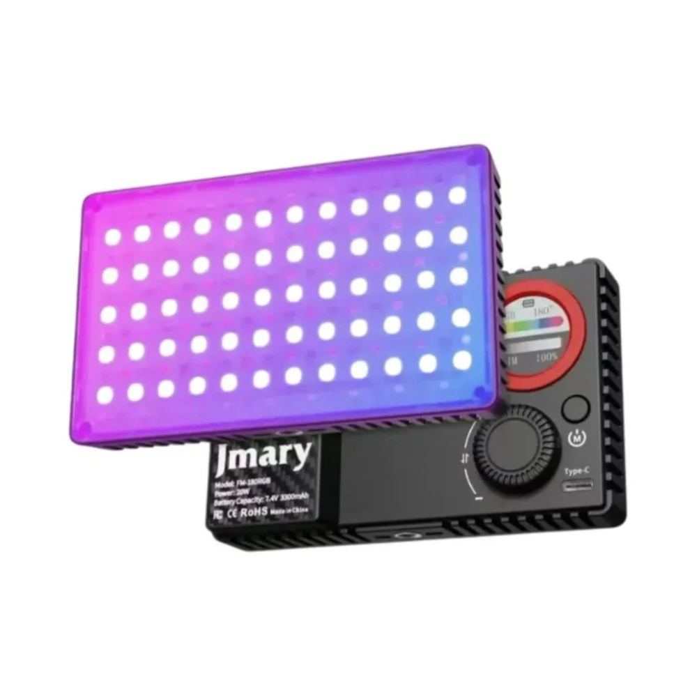 Jmary FM-180RGB Ultra-Portable 20W RGB LED Video Fill Light 01