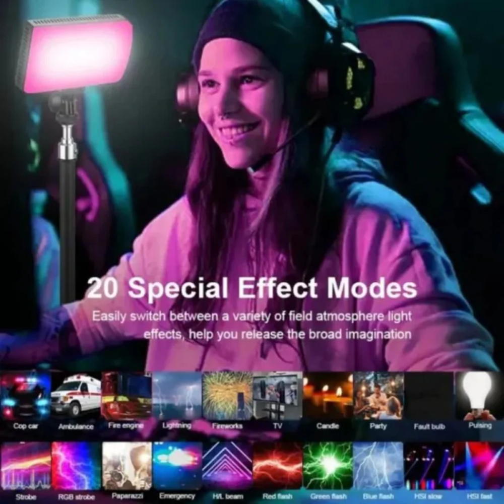 Jmary FM-180RGB Ultra-Portable 20W RGB LED Video Fill Light 04
