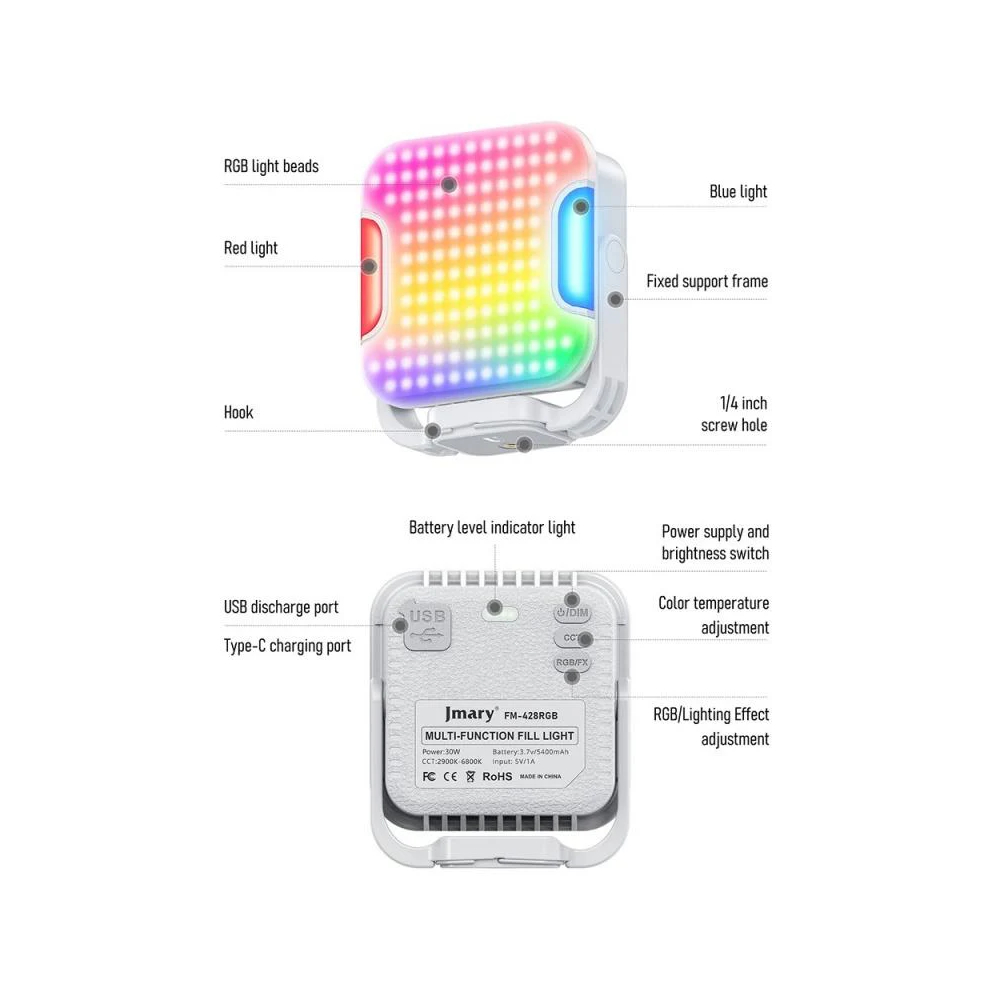Jmary FM-428RGB Video Light 08