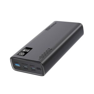 Promate Compact Smart Charging Power Bank with 20W PD Dual USB-C and 22.5W USB-A Ports