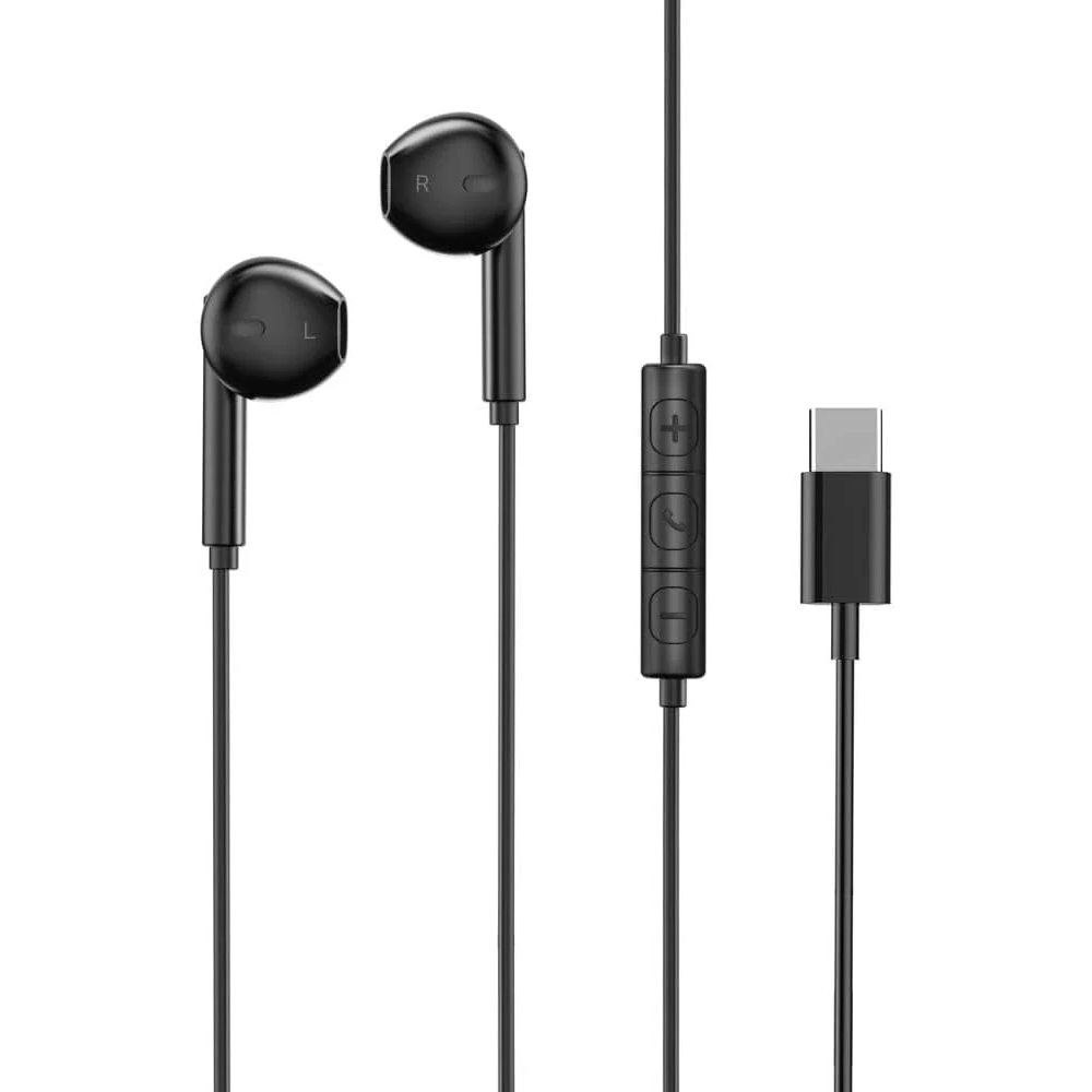 RavPower USB-C Wired In-Ear Earphones - Black (RP-BH1006) 01