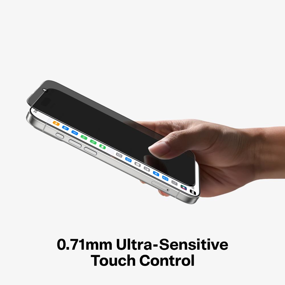 Torras GlassGo Privacy Screen Protector for iPhone 17 Pro - Black 06